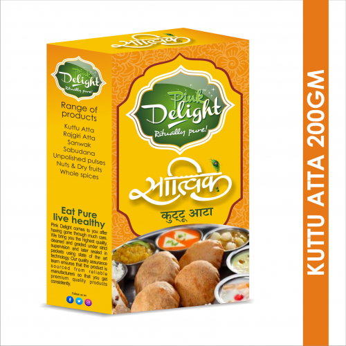 Pink Delight 100% Pure Kuttu Atta (Buckwheat Flour) - Vacuum Packed