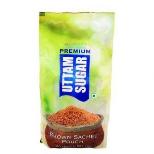 Uttam Brown Sugar - Pack Of 200 Sachets (5 Gm Each)