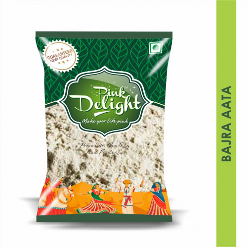 Pink Delight Premium Bajra Aata (Pearl Millet Flour) , 1 KG Pack