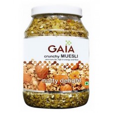 Gaia Crunchy Muesli - Nutty Delight , 1 KG Jar