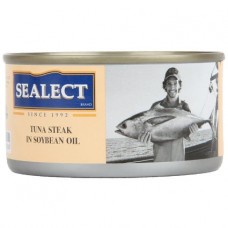 Sealect Tuna Steak - In Soybean Oil, 185 GM