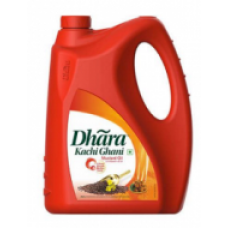 Dhara Mustard Oil - Kacchi Ghani , 5Ltr Can
