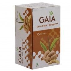 Gaia Green Tea - Ginger, 25 Tea Bags