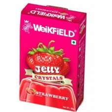 Weikfield Jelly Crystals - Strawberry , 90 Gm Pack